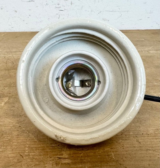 Suspension vintage en porcelaine blanche, années 1970 – Glass, Ceramic (photo 14 of 14)