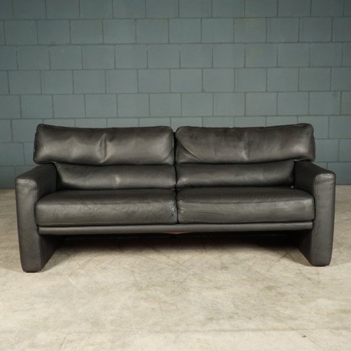 Design Driezitsbank – Zwart Leder – Brühl – 3 5 zitsbanken, Leather (photo 2 of 12)