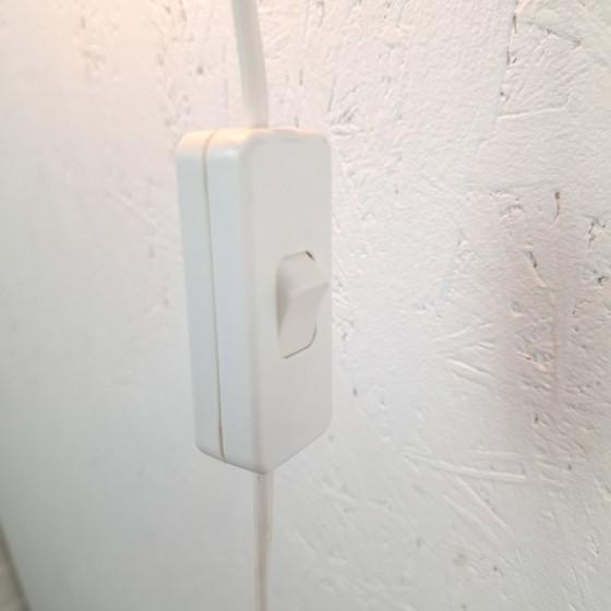 Image 1 of Vintage wall lamp g&g white metal 70s Memphis Milano