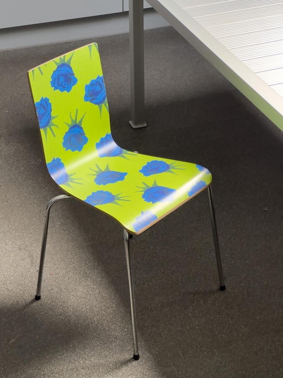 Image 1 of Set of 6 Vintage Design Chairs - Artist Series '90 – Arne Jacobsen Style