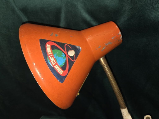 Vintage Industrial Harmonica Wall Lamp – Orange