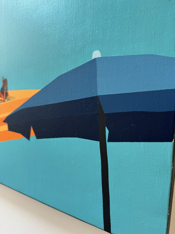 Image 1 of Painting "Plage Publique" Olivier Bour 2000s