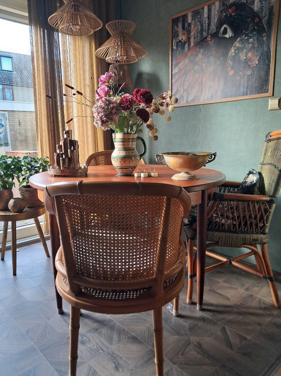 2 feux bamboo – Sedie da pranzo, Rattan, Tessile (photo 5 of 5)