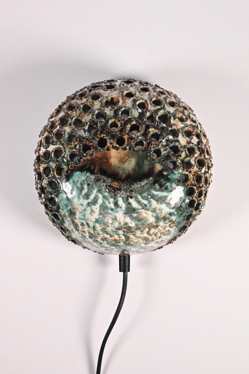 Danish ceramic wall lamp