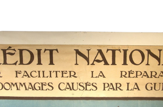 Póster original Papel Sobre Cartón “Crédit National”, Constant Duval, Imprimeries Joseph Charles, París, (photo 3 of 5)