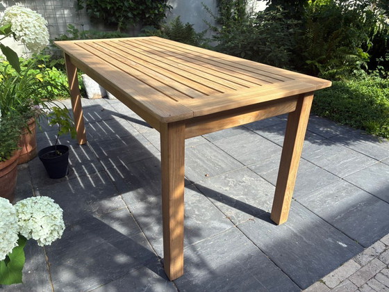 Image 1 of Barlow Tyrie teak garden table 150x71cm - as new