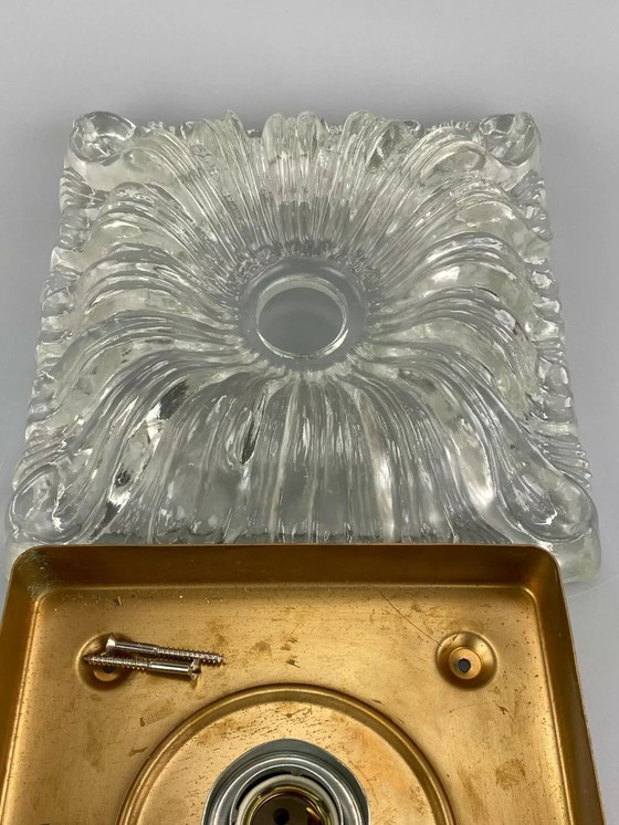 Image 1 of 60's 70's Lampe Lampe murale Lampe Ice Glas Space Age Design 60s