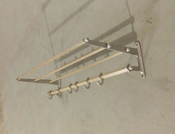 Image 1 of Vintage Art Deco Wall Mounted Coat Rack