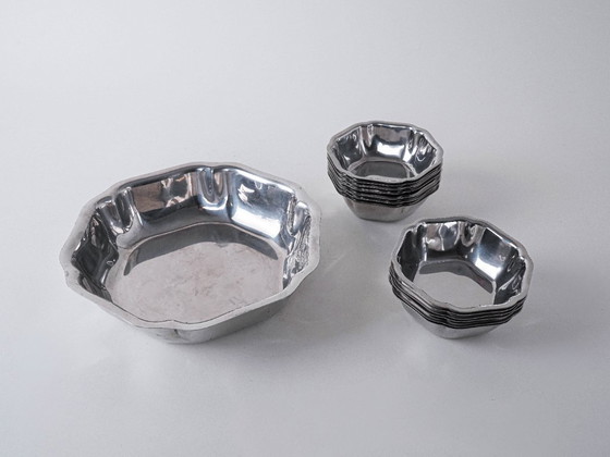 Image 1 of Set di ciotole in acciaio inox, design italiano, anni '80, prodotto in Italia.