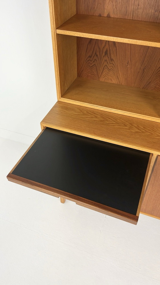 Swedish Vintage Teak Veneer Bookcase – Storage cabinet, Wood, Mid Century Modern (photo 6 of 15)