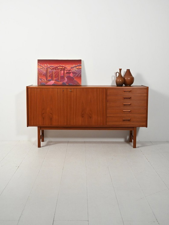 Image 1 of Scandinavian 1960s Sideboard with Projecting Handles