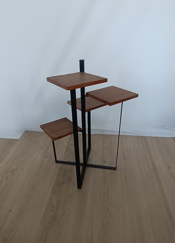 Sixties Plant Table – Metal, Wood (photo 3 of 10)