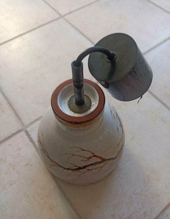 Image 1 of Echte vintage lamp van keramiek - hanglamp van Fischer Leuchten