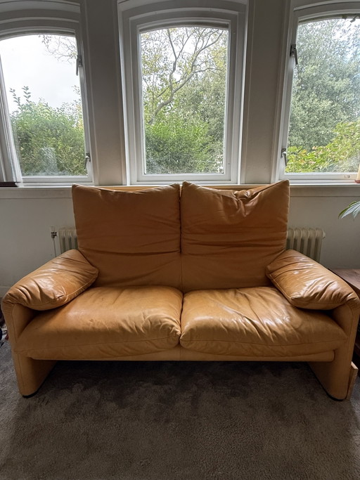 Leren Cassina Maralunga 2-Zitsbank