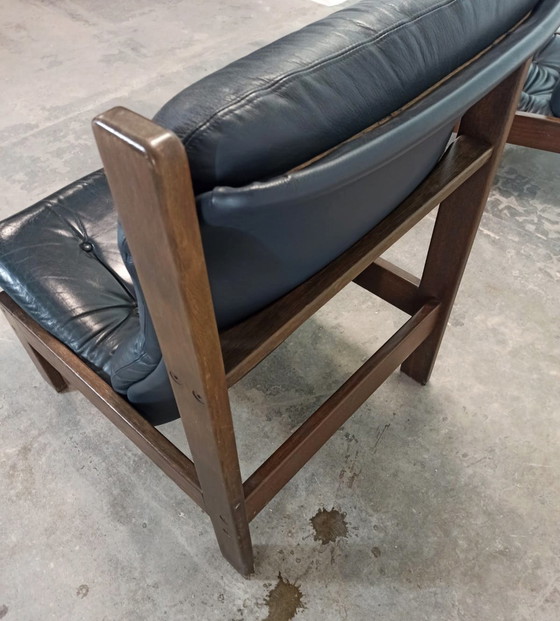 Image 1 of 2 sillones de cuero de mediados de siglo