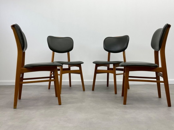 Image 1 of Set of 4 vintage 1960s teak chairs