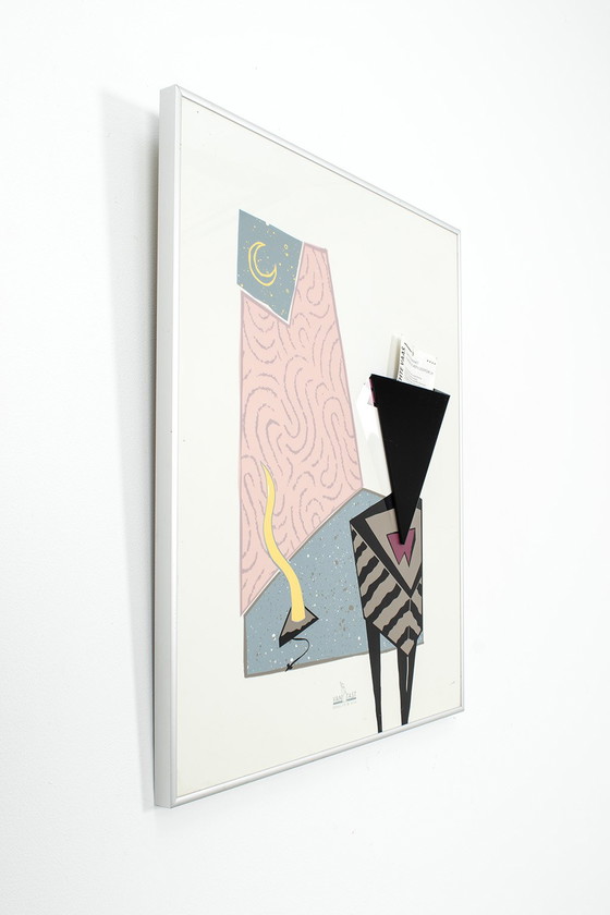 Image 1 of Van Tast screen print with vase