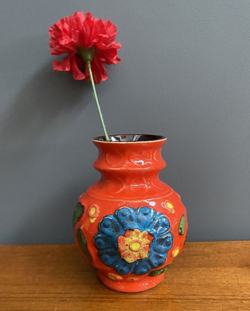 Vase Orange Bay modèle 86-14, années 1970