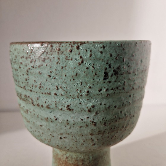 Image 1 of Mobach Vintage vaso da fiori su piede vaso da fiori in ceramica design anni '60