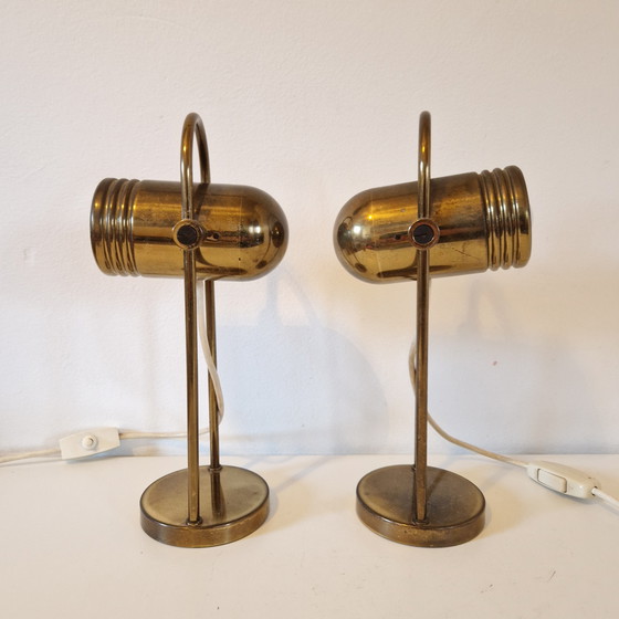 Image 1 of Heinz Neuhaus / Rolf Krüger 2 vintage lamps copper table lamp