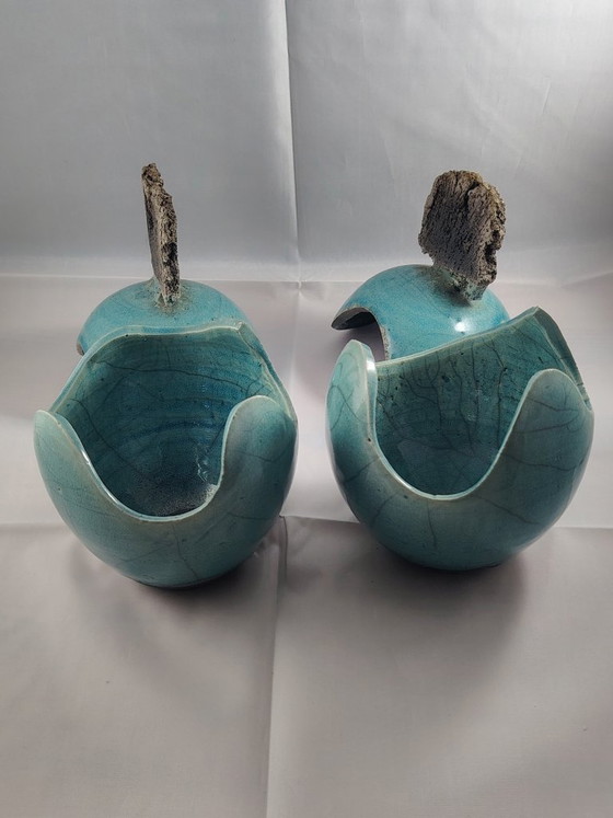 2 vasi Raku firmati Lecomte di Bernard Lecomte Menton – Oggetti decorativi, Ceramica (photo 2 of 8)