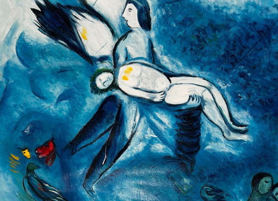 Image 1 of Marc Chagall - La Création de l'Homme - Oil on canvas (rolled)