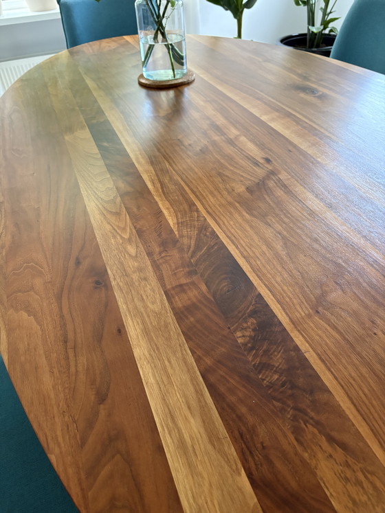 Ovale Houten Design Eettafel 225 X 115 Cm Met 6 Enzo Luca Stoelen – Eetkamerset, Other (photo 5 of 14)