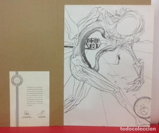 Image 1 of Dali. Lithographie Barcelone 75e anniversaire. Édition limitée, signée