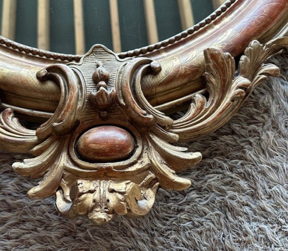 Image 1 of Rare antique oval mirror