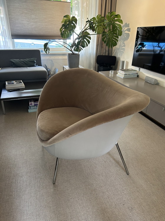 Very beautiful D.154.2 Armchair by architect Gio Ponti, Molteni&C – Velvet, Leather (photo 7 of 15)