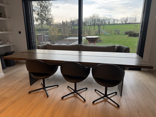 6 fauteuils pivotants Artifort Shark en cuir