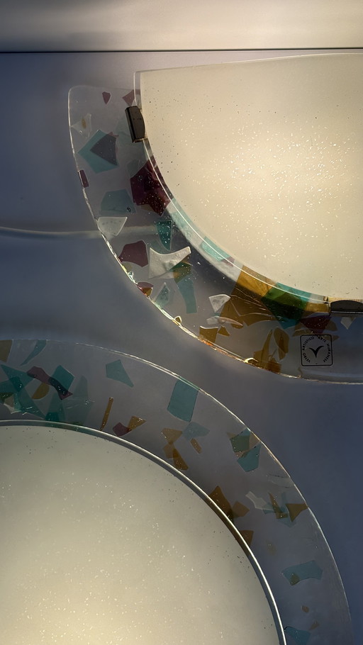 Vetro Artistico Arte Muranese Murano glass lamp set