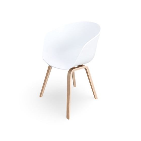 Image 1 of Set van 4 Hay AAC 22 fauteuils, ontwerp van Hee Welling, wit