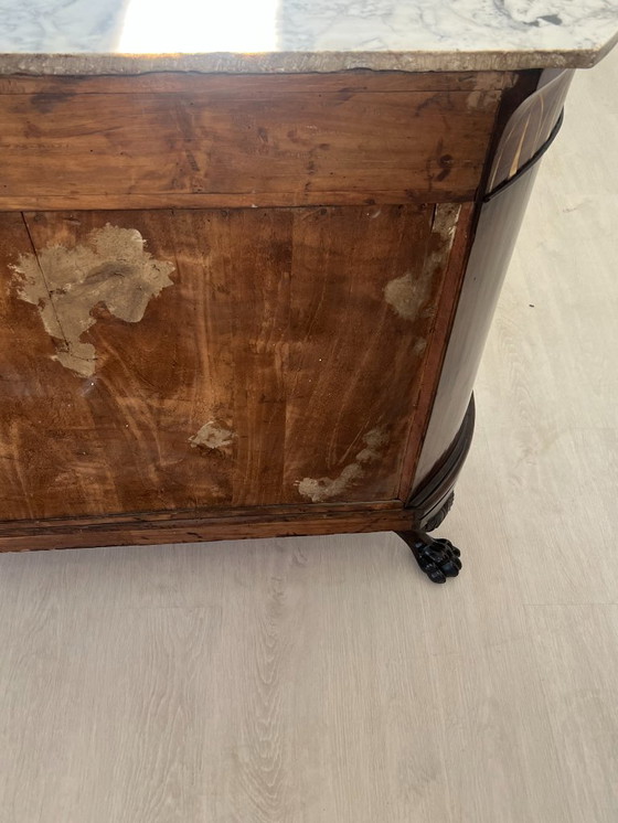 Image 1 of Cassettone - Noce - Comò con specchiera