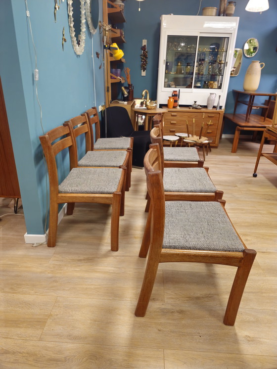 Image 1 of Set of 6 Vintage Dining Room Chairs Dyrlund Danish Dining Room Chair Chair Chairs