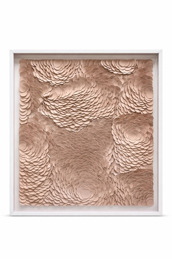 Image 1 of Large sculptural wall sculpture – handmade leather – 3D relief – XXL format