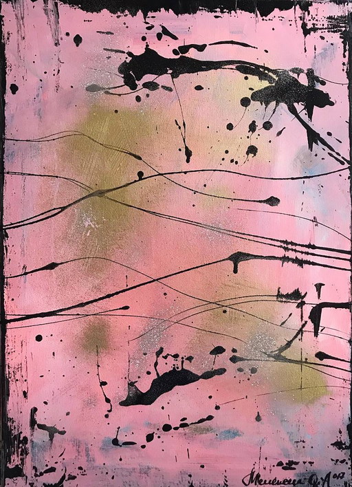 Originales Acrylgemälde Abstrakter Expressionismus Zärtlichkeit – schilderijen tekeningen, Canvas