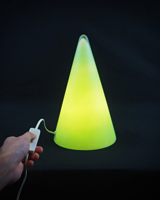 Image 1 of Teepee XL lamp in green opaline glass, Vintage 90s design