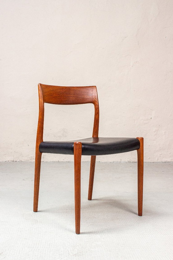 6 sedie Niels O. Möller modello 77 in teak danese, vintage anni '60 – Niels Otto Møller, Sedie da pranzo (photo 4 of 21)