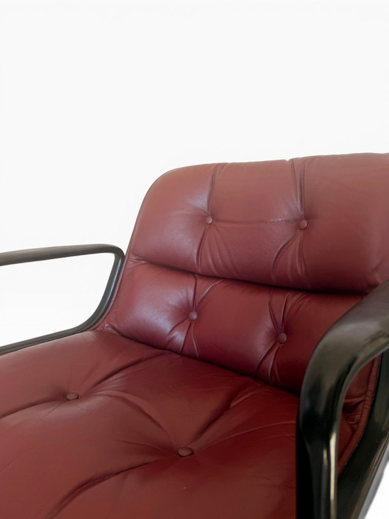 Poltrona Pollock Knoll Pelle Bordeaux, Base a 4 Razze – Poltrone, Leather (photo 7 of 9)