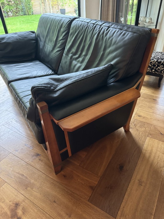 Authentisches Design Schuitema 2 Sitzer Ledersofa - Unbeschädigt - – 2 Sitzer Sofas, Wood, Leather (photo 4 of 18)