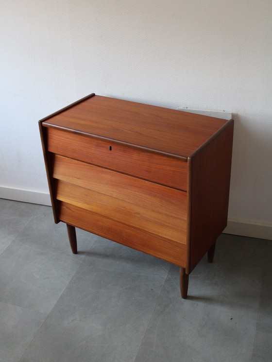 Image 1 of Vintage Danish dressing table/chest of drawers in teak