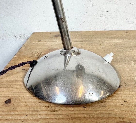 Image 1 of Vintage Green Enamel Bankers Table Lamp, 1950s