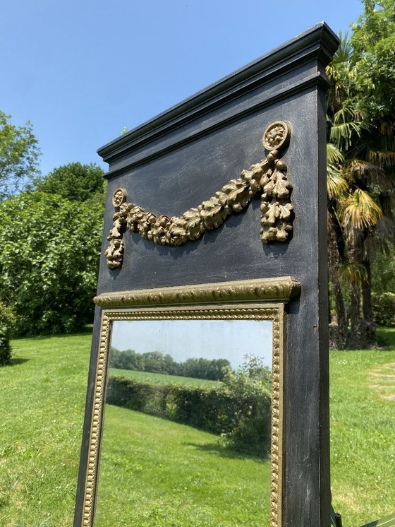 Image 1 of Houten trumeau spiegel in Lodewijk XVI stijl - 19e eeuw