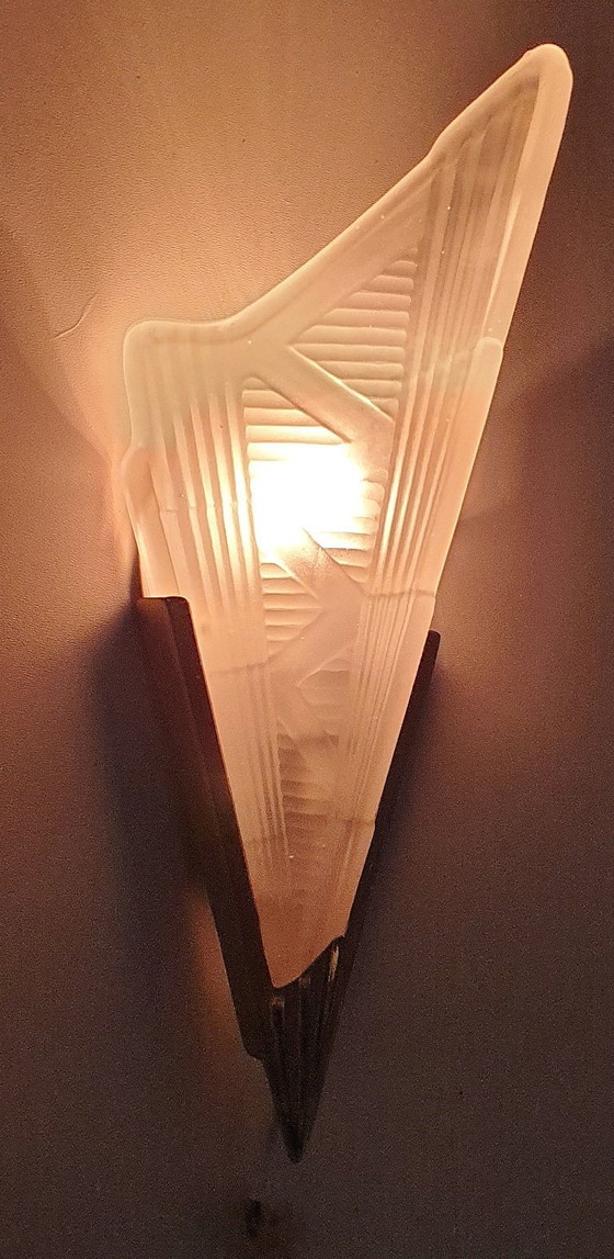 Image 1 of Applique murale vintage de style art déco