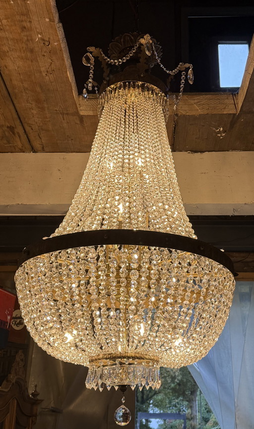 Impresionante lámpara de araña de cristal de gran tamaño de 170 x 90