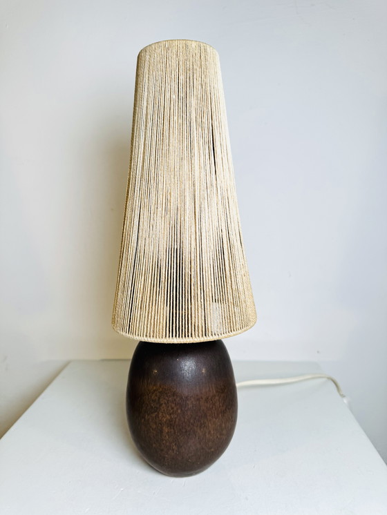 Image 1 of KERAMIEK EN SISAL TAFELLAMP VAN AGNE ARONSSON, ZWEDEN, 1960