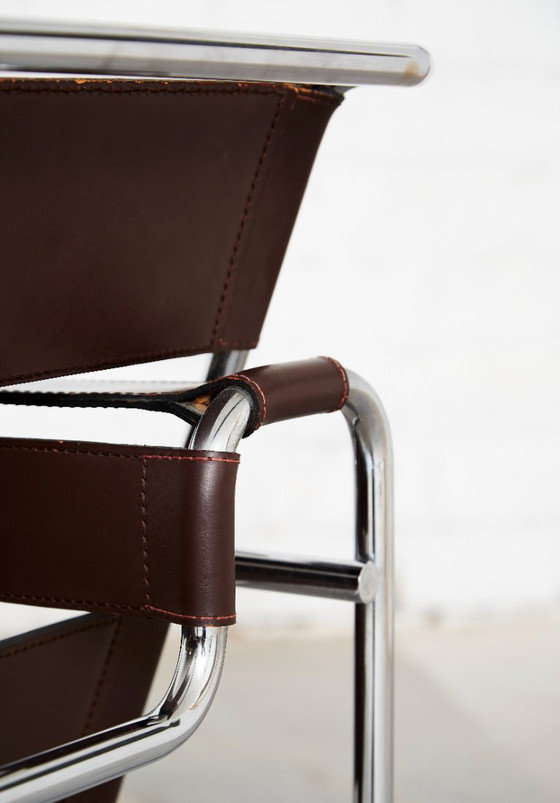 Wassily-Stuhl von Marcel Breuer für Knoll International – Sessel, Leather (photo 8 of 18)