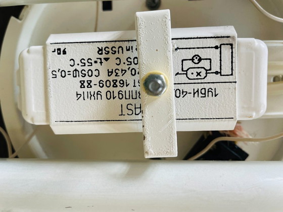 Image 1 of Space Age Weiße UFO Acryl Deckenlampe, UdSSR, 1960er