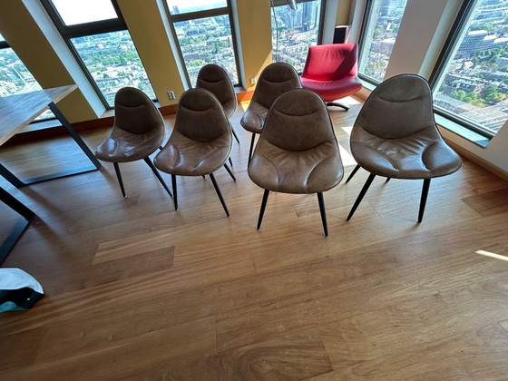 Image 1 of Ensemble de 6 chaises de salle à manger Label Vandenberg, modèle Meike